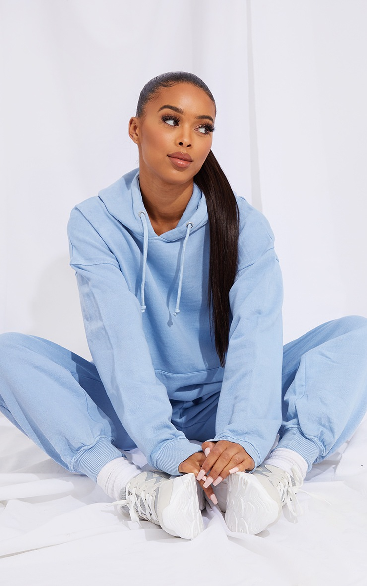 Washed Light Blue Comfort Co-Ord Set