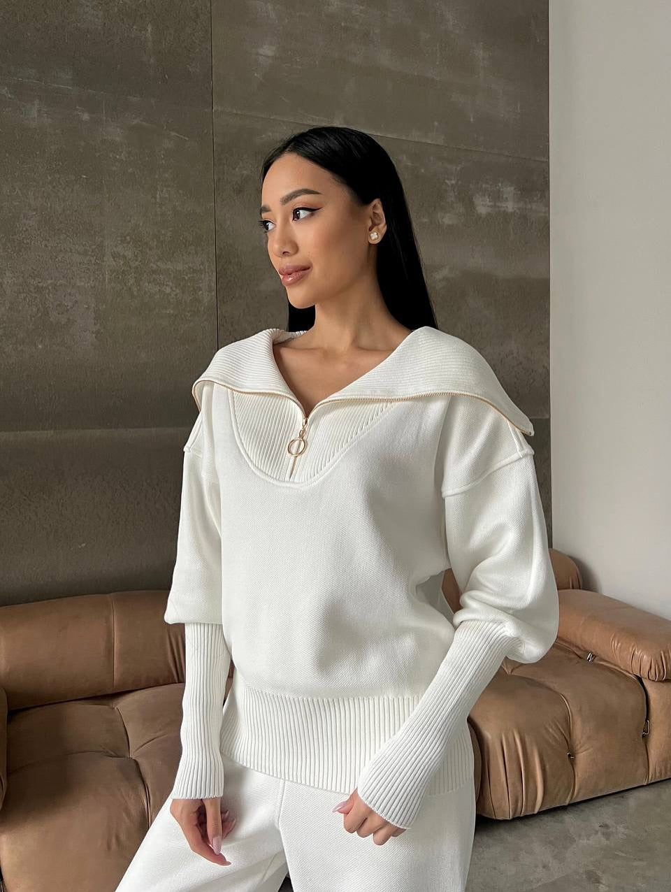 Half-Zip Knit Co-Ord Set