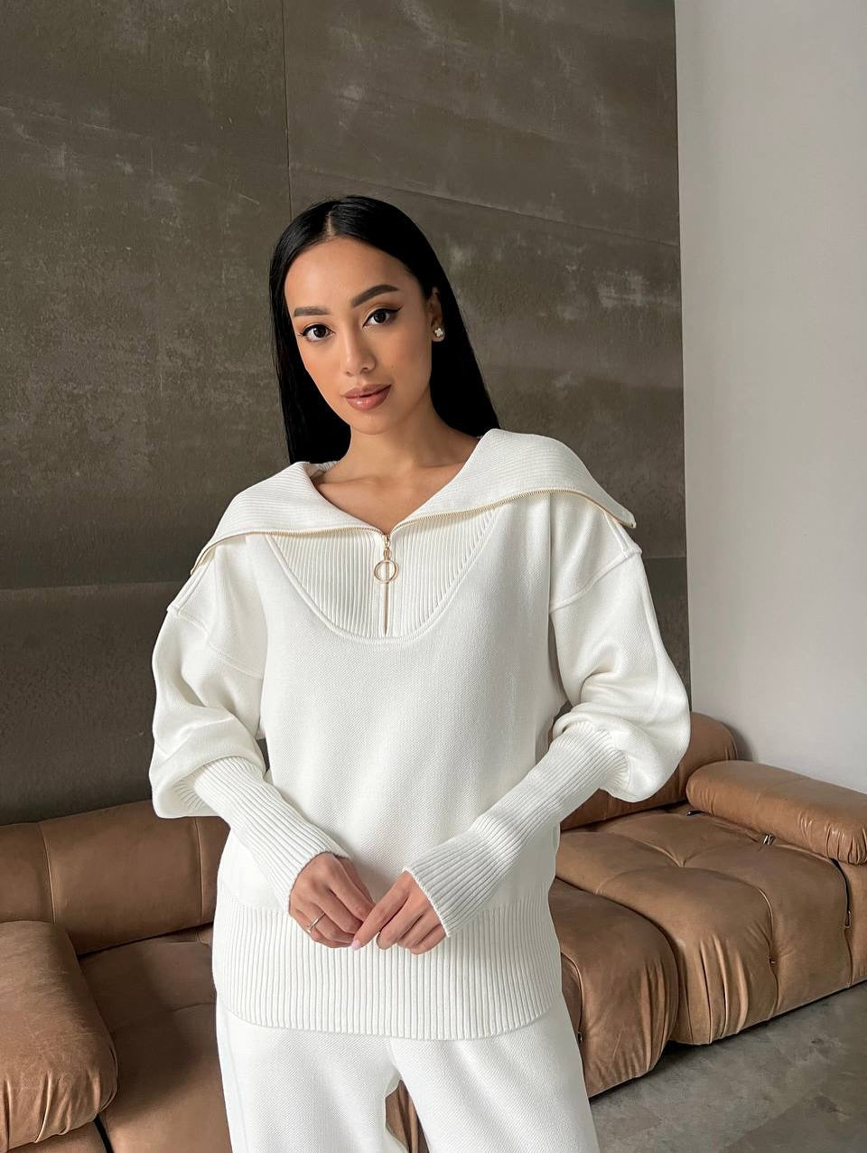 Half-Zip Knit Co-Ord Set