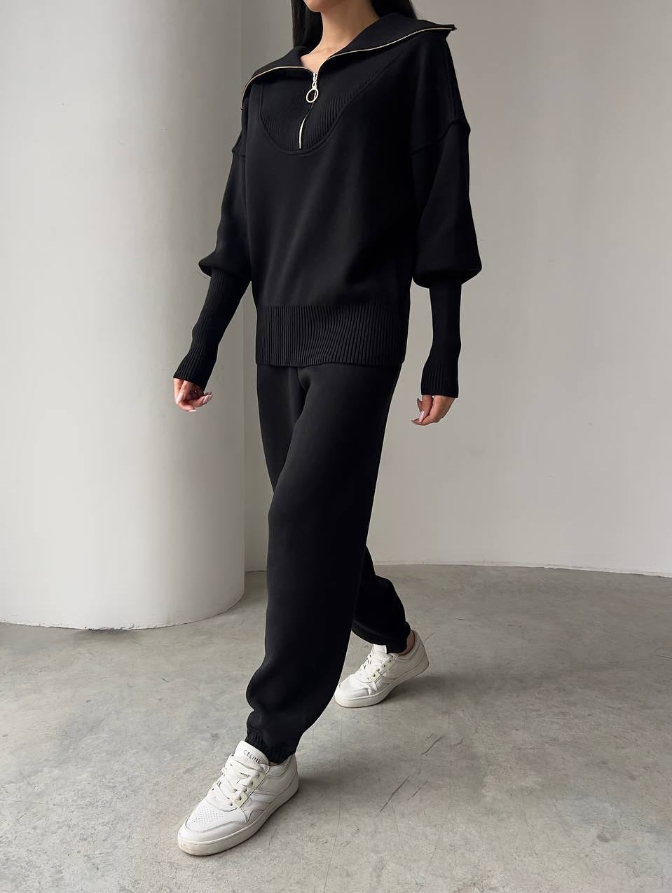 Half-Zip Knit Co-Ord Set