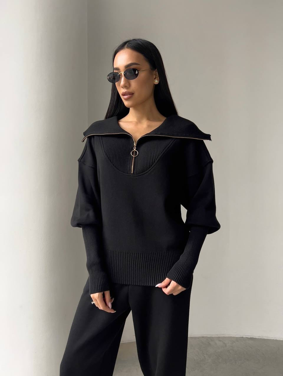 Half-Zip Knit Co-Ord Set