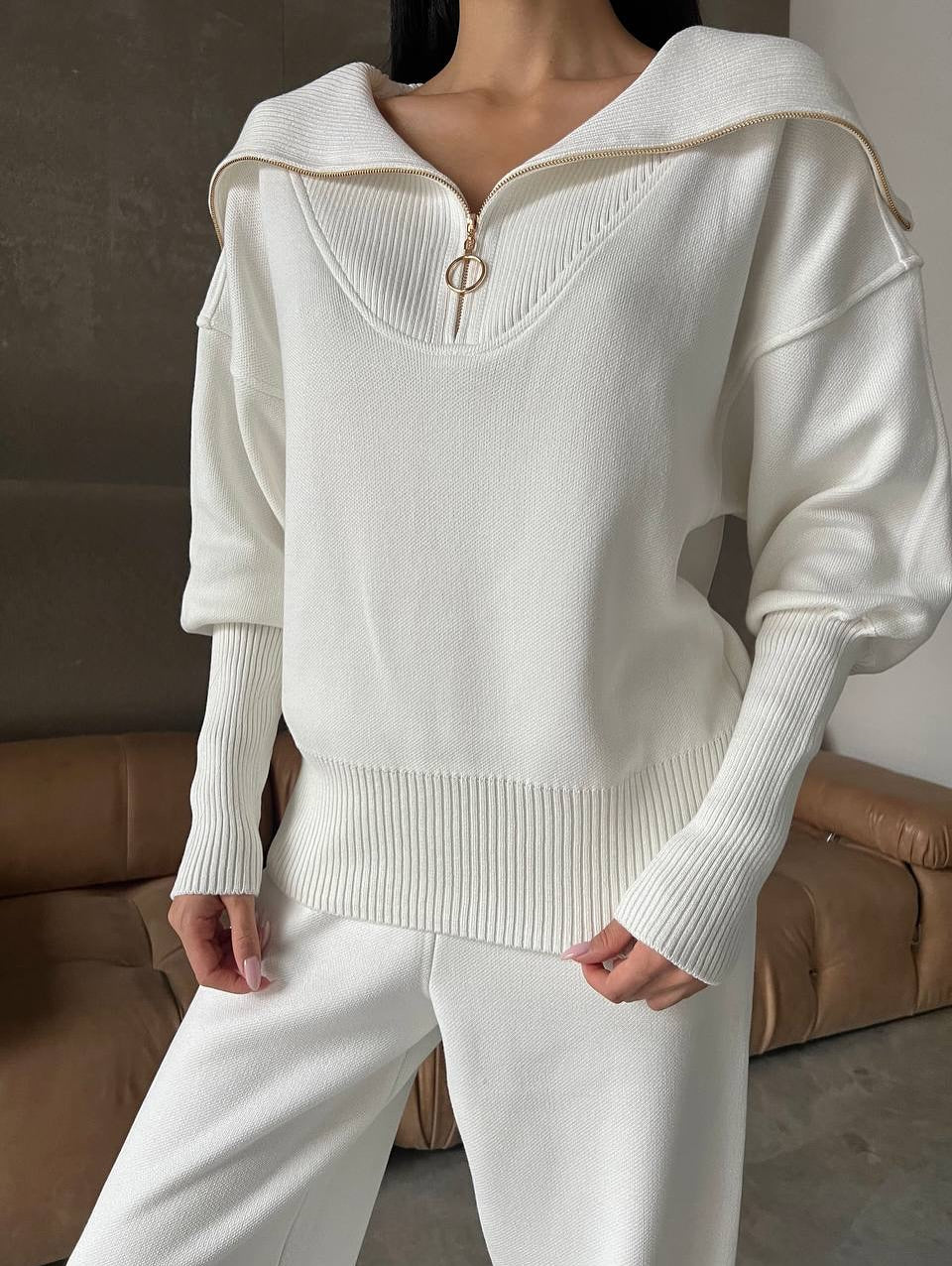 Half-Zip Knit Co-Ord Set